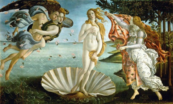 Goddess Aphrodite, the mother of the god of love, Eros
